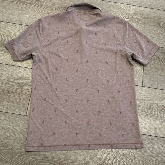 Linksoul Golf Polo Shirt Mens Medium Pineapple All Over Print Tropical Goat Hill - Picture 7 of 7